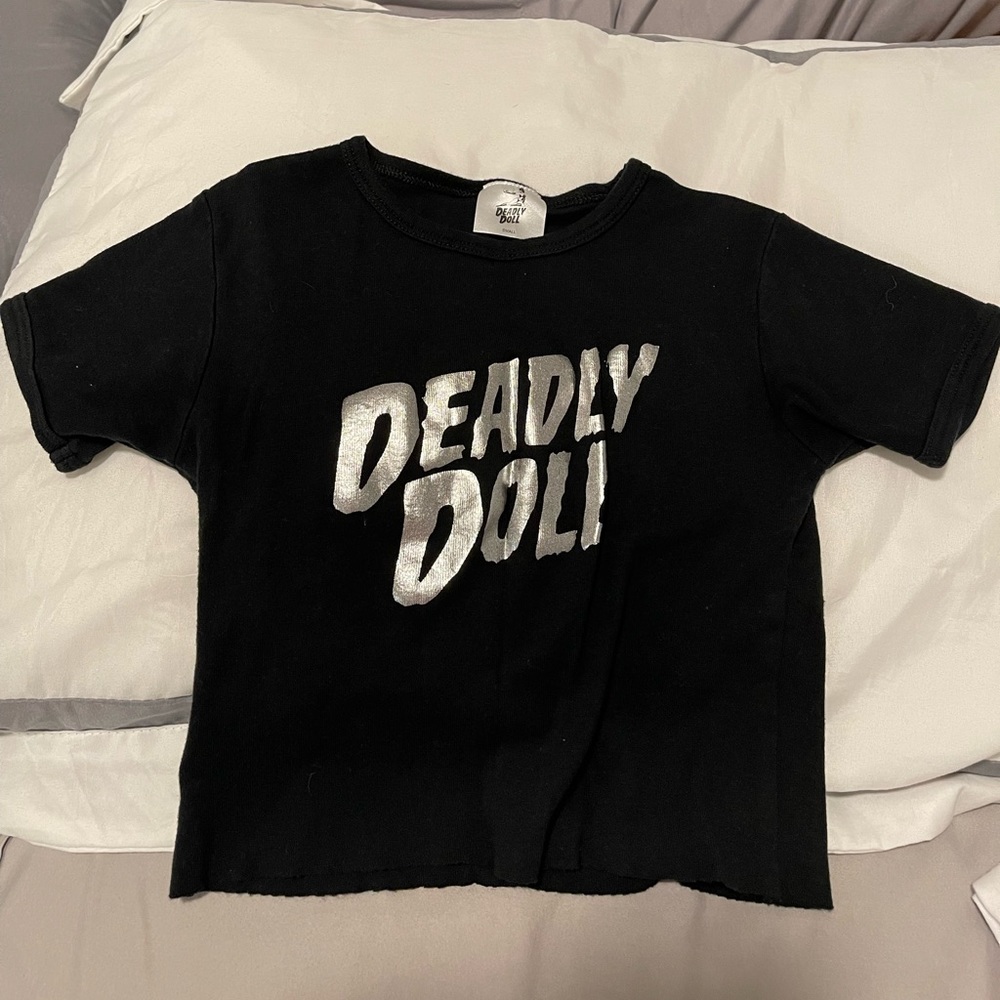 Chrome heart Deadly doll crop top